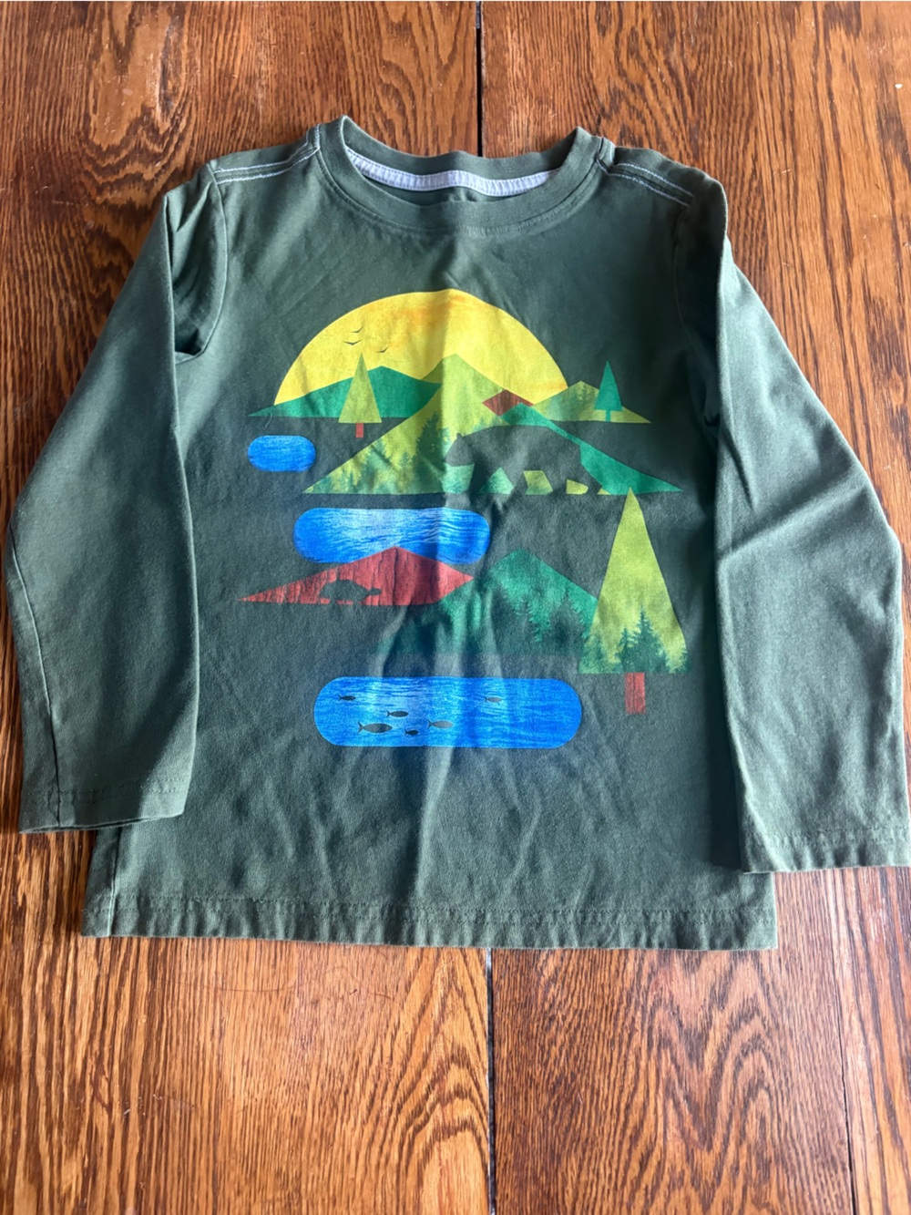 Tea Collection Olive Green Ribbed Cotton Top